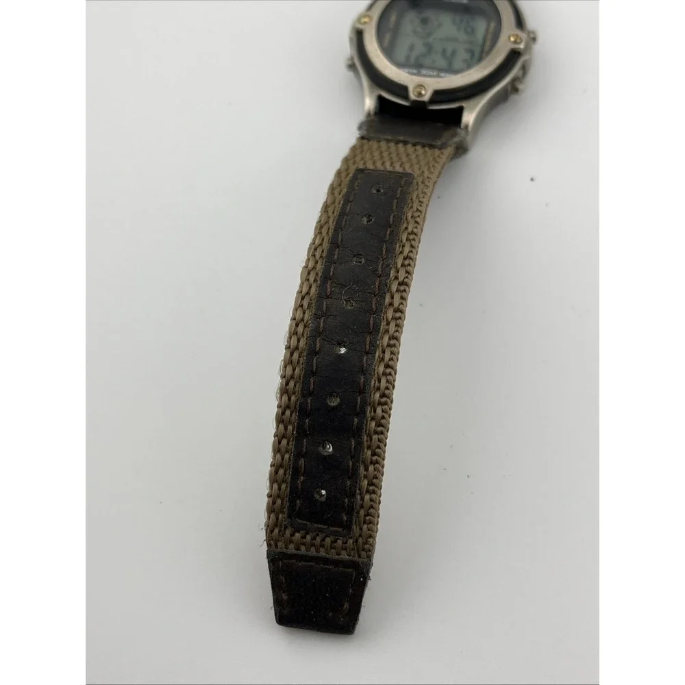 Vintage ABC Sports Watch Women 33mm Case Brown Nylon Band-‎ New Battery